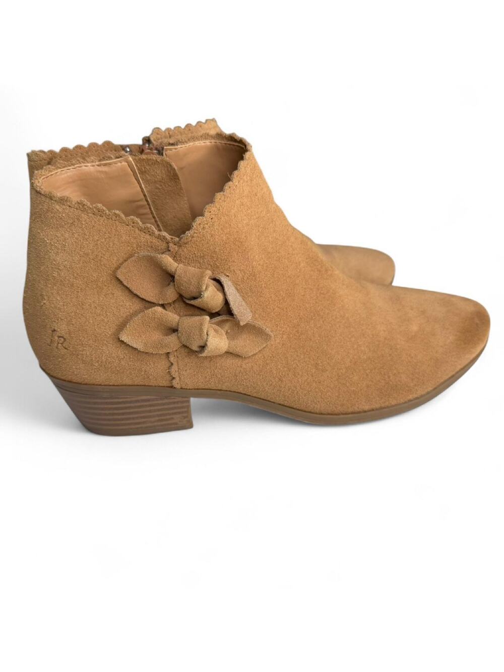 Jack Rogers Suede Bow‎ Ankle Booties – Women’s Size 8M